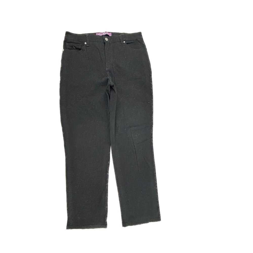 Gloria Vanderbilt Amanda Straight Leg Women's‎ size 10 Black Denim jeans